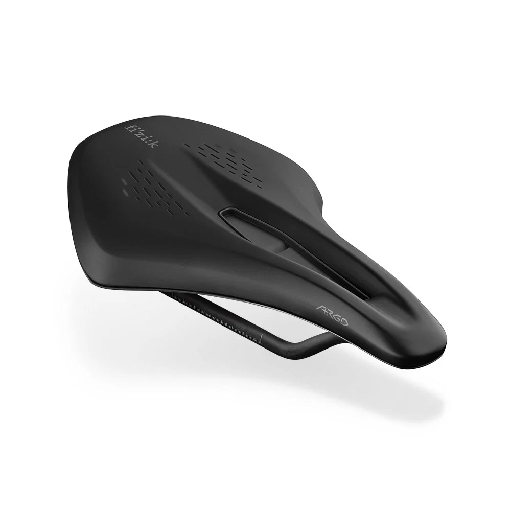 Siodełko FIZIK TERRA ARGO X1 160 mm z karbonowymi szynami, czarne