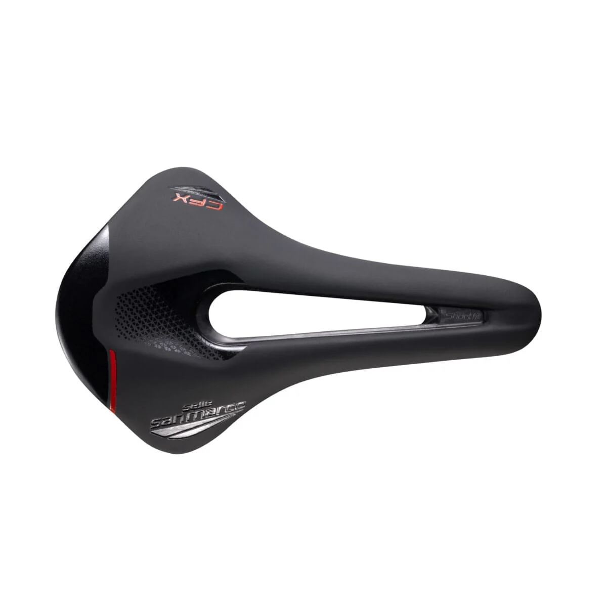Siodełko karbonowe SAN MARCO SHORTFIT 2.0 OPEN-FIT CARBON FX z szerokimi szynami