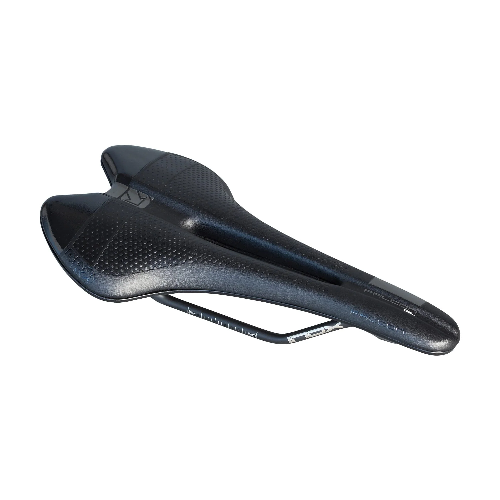 Siodełko PRO FALCON GEL142mm z szynami ze stali nierdzewnej, czarne