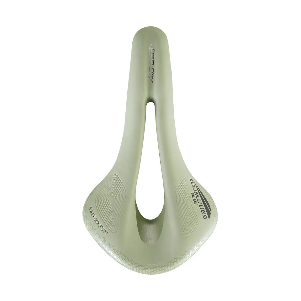 Siodełko SAN MARCO ALLROAD SUPERCONFORT OPEN-FIT RACING L3 Szerokość 146 mm Stalowe szyny Xsilite Sage Green - Image 3