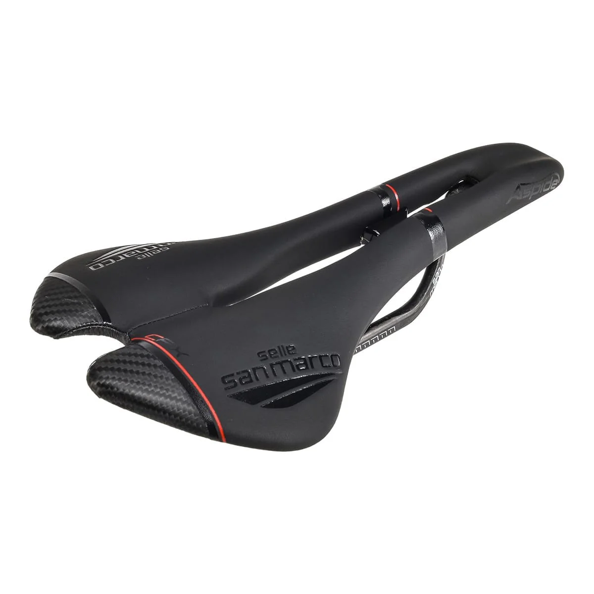 Siodełko SAN MARCO ASPIDE CARBON FX OPEN FIT WIDE Carbon Rails Black - Image 3