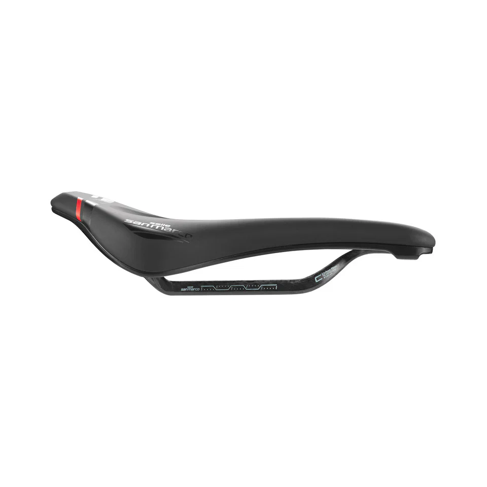 Siodełko SAN MARCO GROUND SHORT OPEN-FIT CARBON FX 140 mm czarne - Image 2