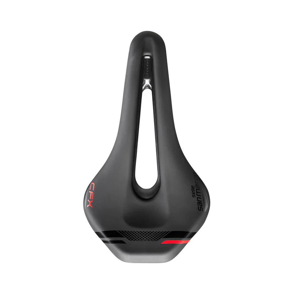 Siodełko SAN MARCO GROUND SHORT OPEN-FIT CARBON FX 140 mm czarne - Image 3
