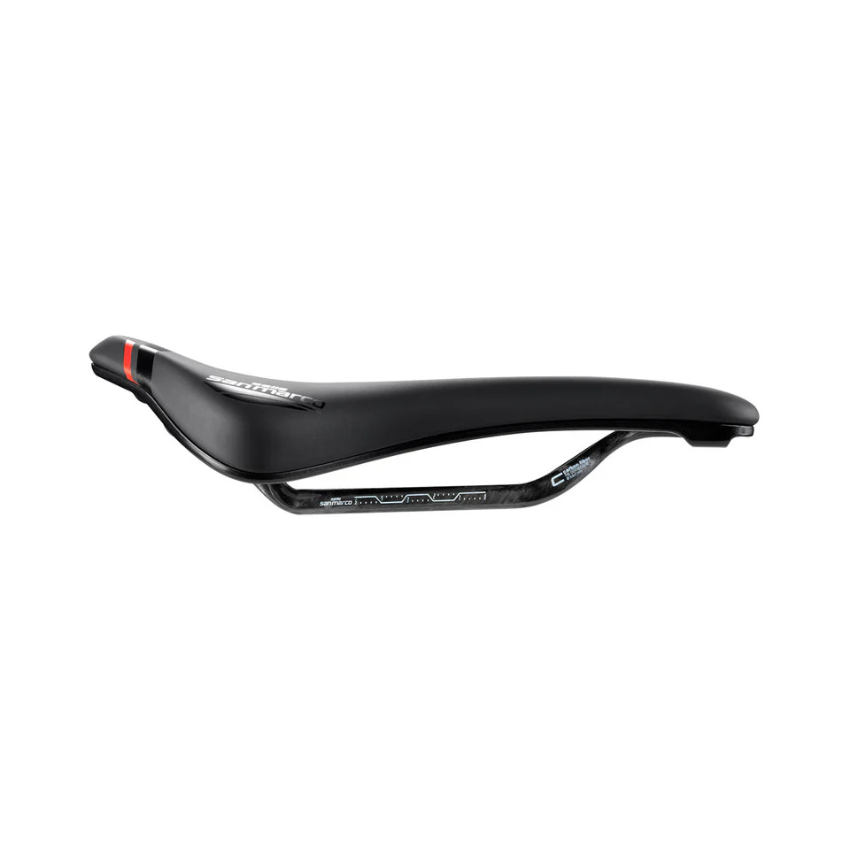 Siodełko SAN MARCO GROUND SHORT OPEN-FIT CARBON FX 155 mm czarne - Image 2