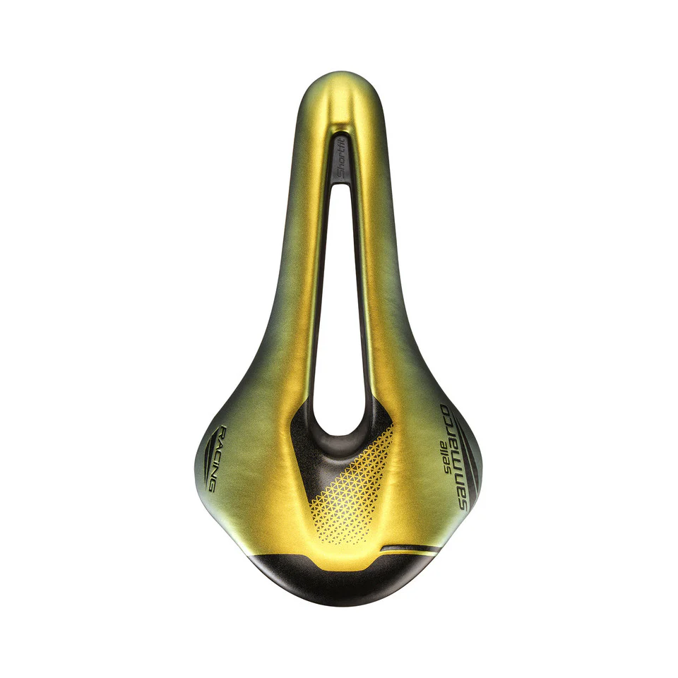 Siodełko SAN MARCO SHORTFIT 2.0 OPEN-FIT RACING L3 Szerokość 155 mm Stalowe szyny Xsilite Gold - Image 3