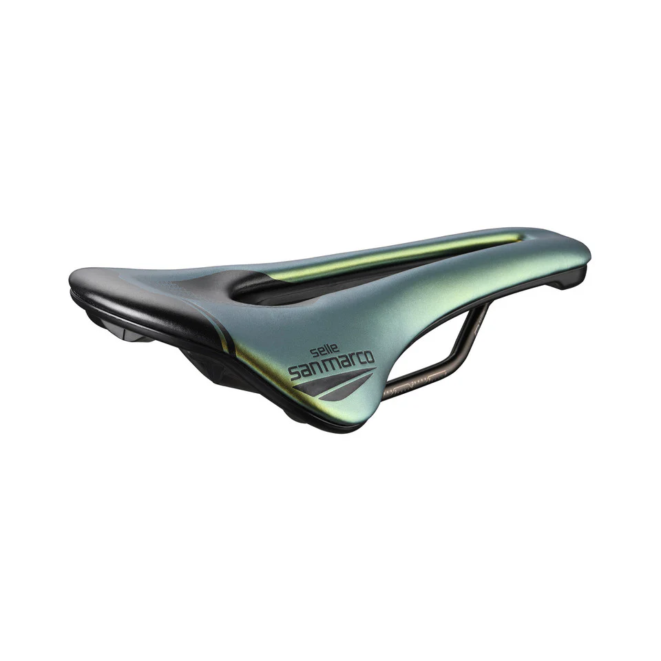Siodełko SAN MARCO SHORTFIT 2.0 OPEN-FIT RACING S3 Szerokość 144 mm Stalowe szyny Xsilite Gold