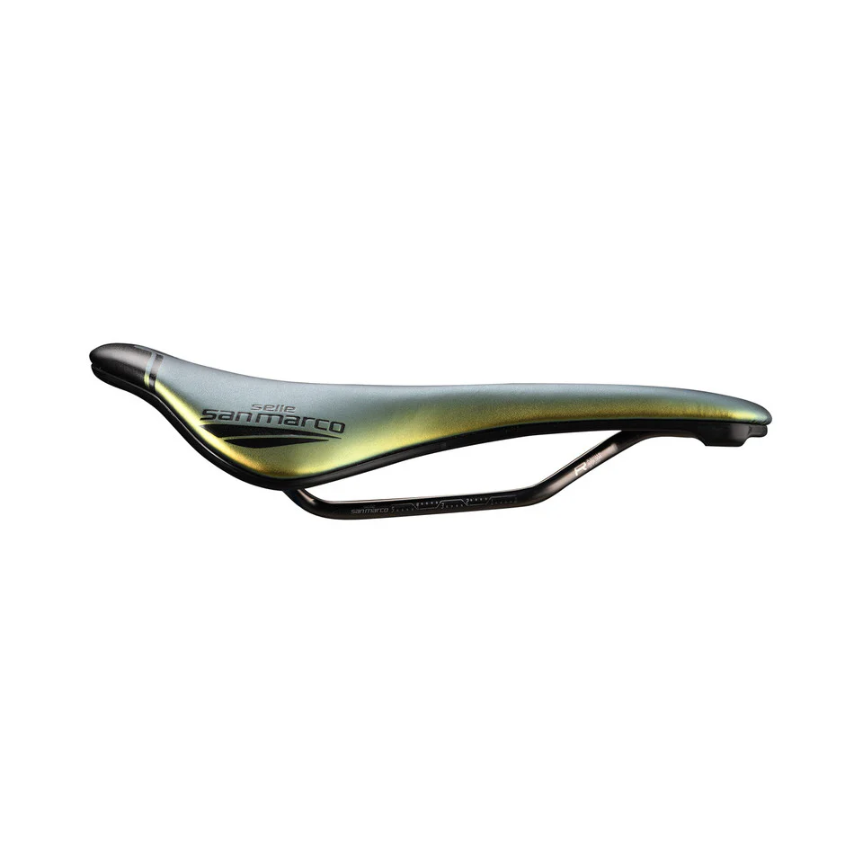 Siodełko SAN MARCO SHORTFIT 2.0 OPEN-FIT RACING S3 Szerokość 144 mm Stalowe szyny Xsilite Gold - Image 2