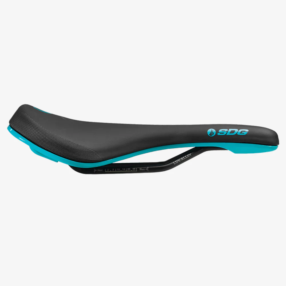 Siodełko SDG BEL-AIR V3 MAX Lux-Alloy Rails Black/Turquoise - Image 3