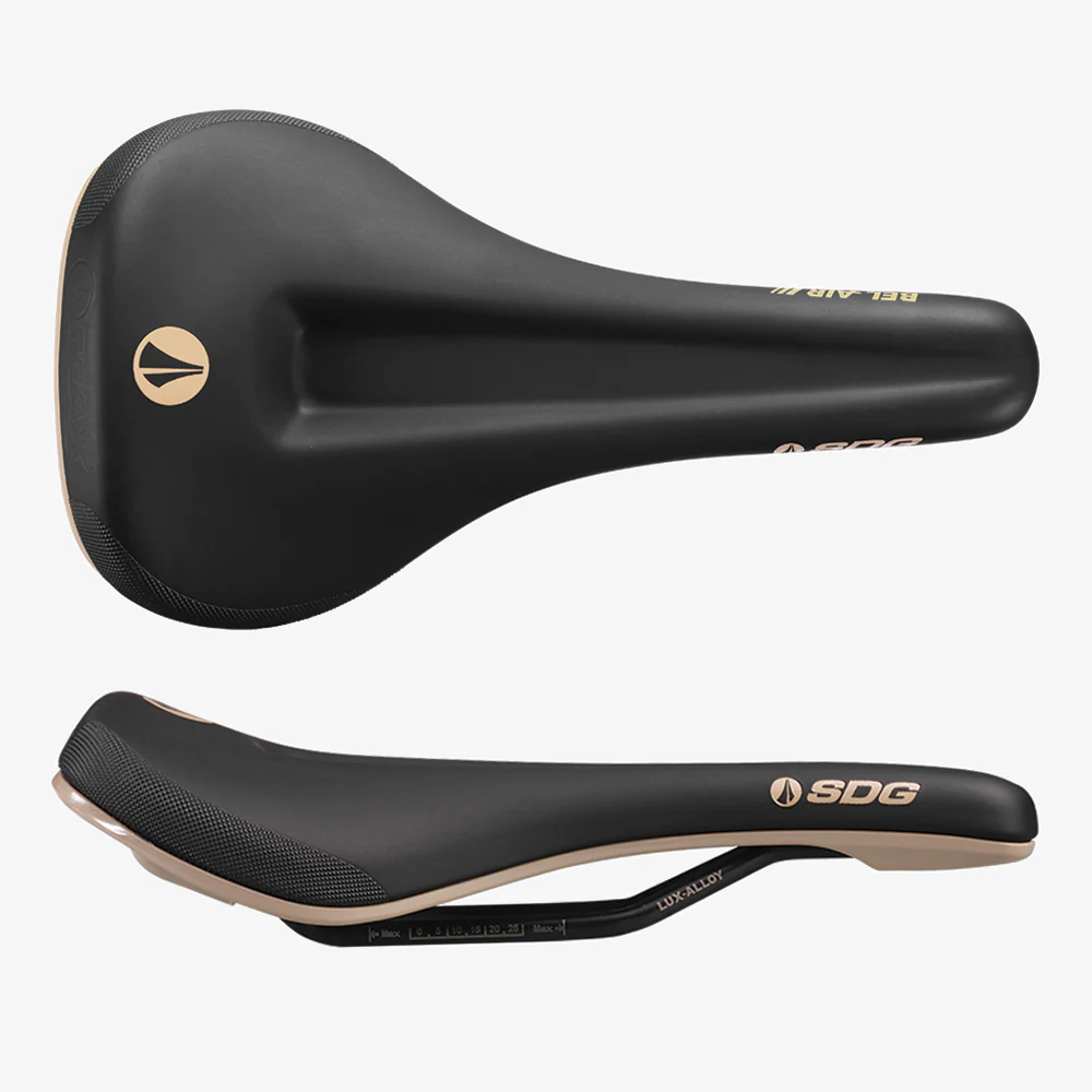 Siodełko SDG BEL-AIR V3 MAX Rails Lux-Alloy Black/Beige