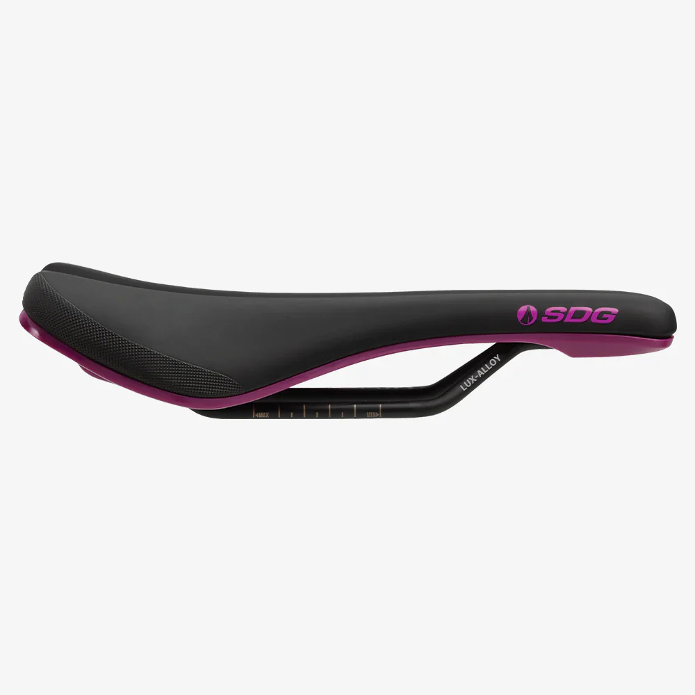 Siodełko SDG BEL-AIR V3 Rails Lux Alloy Black/Purple - Image 3