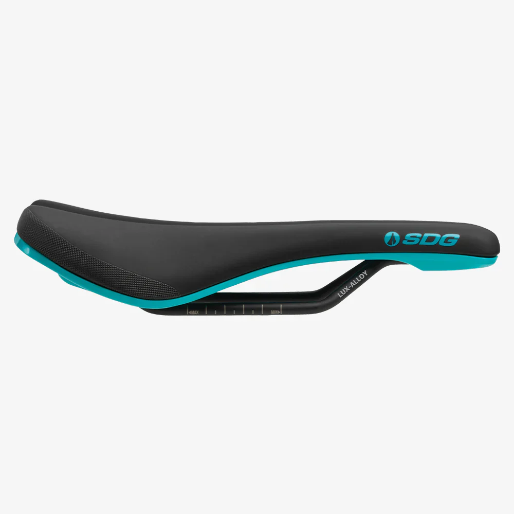 Siodełko SDG BEL-AIR V3 Rails Lux Alloy Black/Turquoise - Image 3