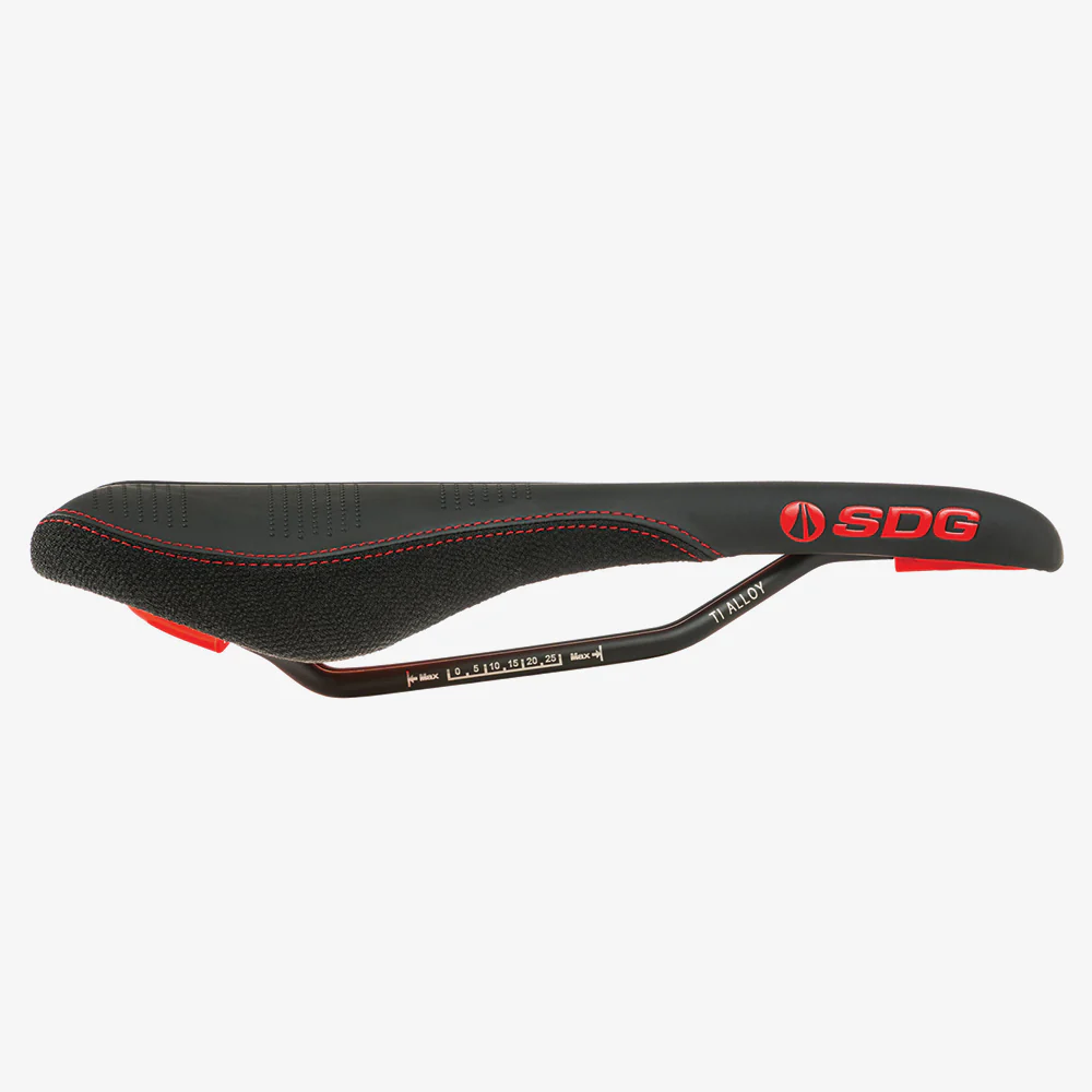 Siodełko SDG RADAR MTN Rails Titanium-Alu czarne/czerwone - Image 5