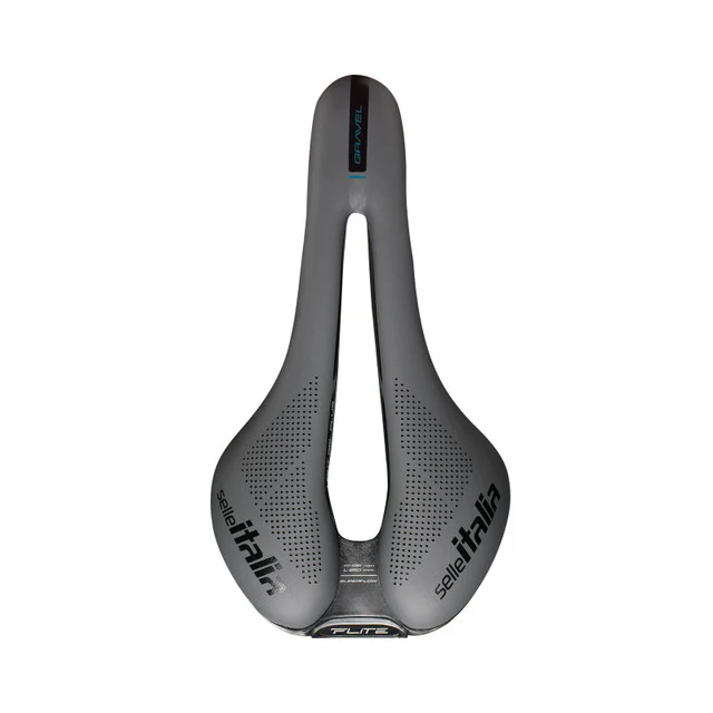 Siodełko SELLE ITALIA FLITE BOOST GRAVEL SUPERFLOW S Szyny Ti316 czarny/szary - Image 3