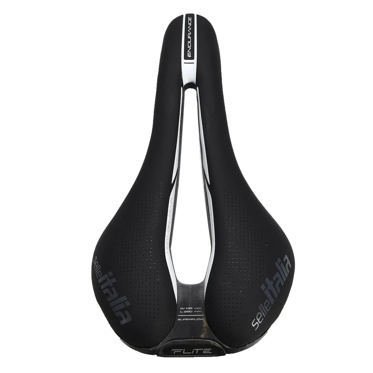 Siodełko SELLE ITALIA FLITE BOOST SUPERFLOW ENDURANCE S Szyny Ti 316 Czarny - Image 3