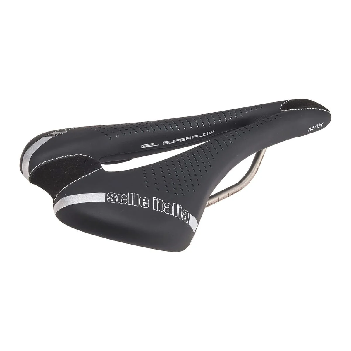 Siodełko SELLE ITALIA MAX SLR GEL SUPERFLOW L Rails TI316 Black - Image 4