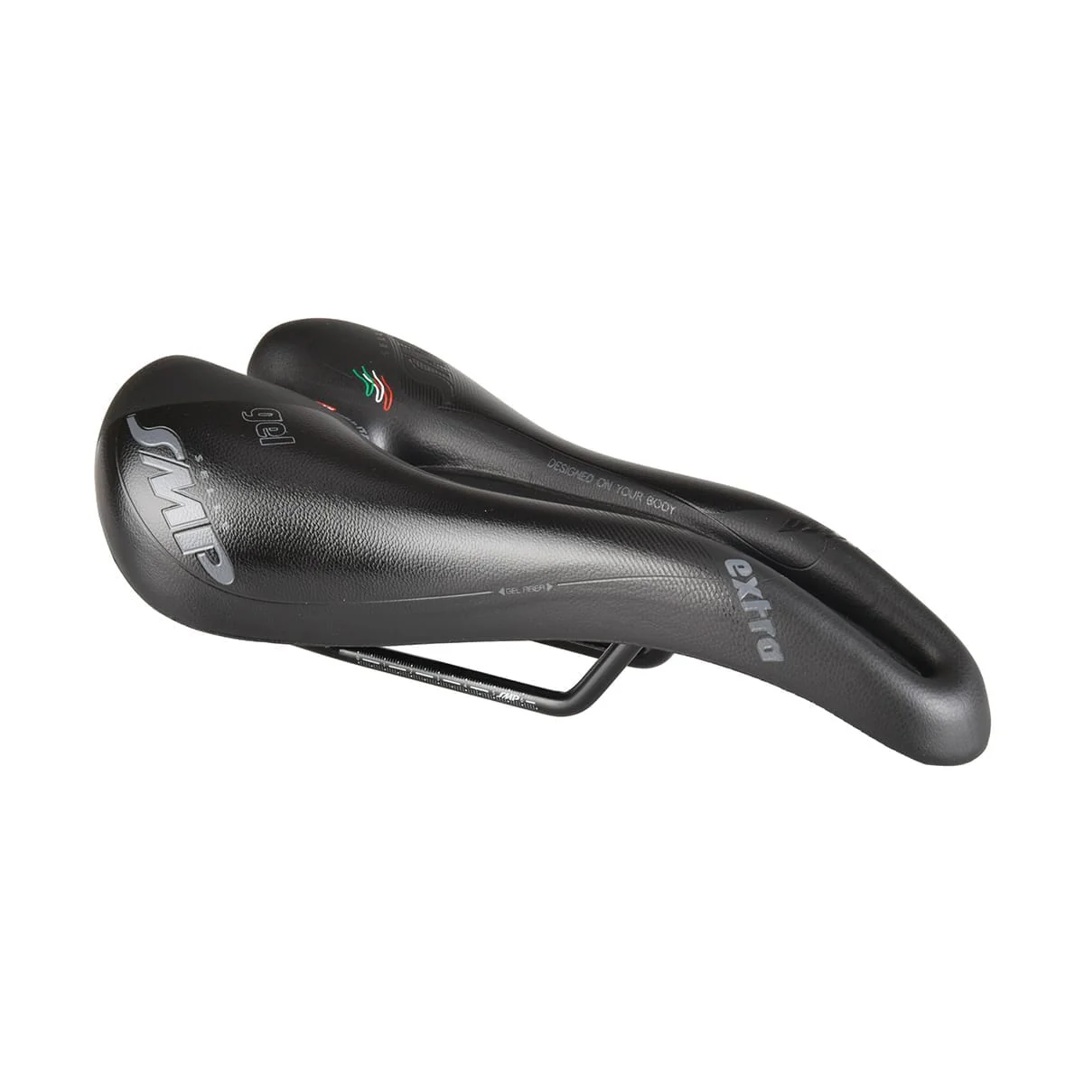Siodełko SMP EXTRA GEL Szerokość 140 mm Stalowe szyny Czarny