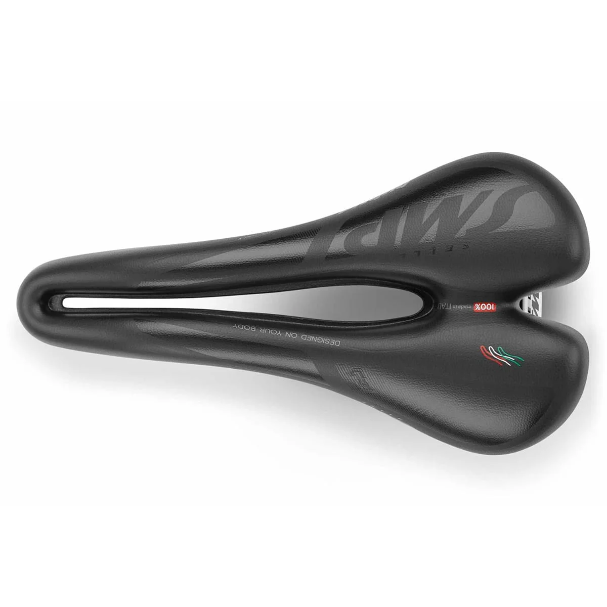 Siodełko SMP HYBRIDE GEL o szerokości 140 mm ze stalowymi szynami, czarne - Image 3