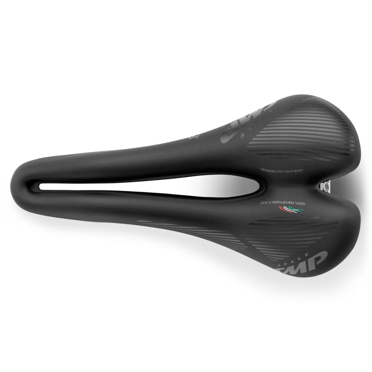 Siodełko SMP HYBRIDE o szerokości 140 mm ze stalowymi szynami, czarne - Image 3