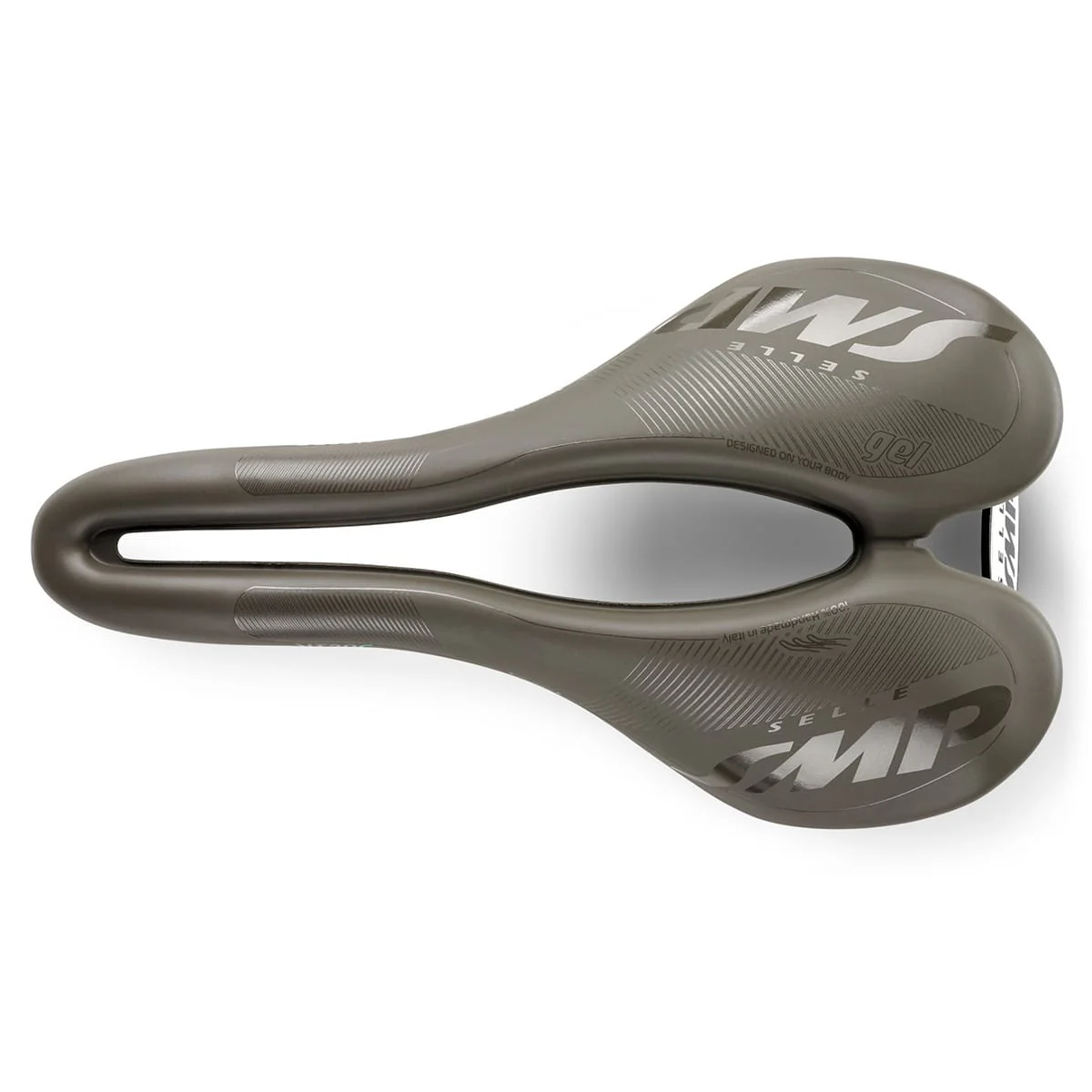 Siodełko SMP VT20C GEL o szerokości 144 mm z brązowymi karbonowymi szynami - Image 3