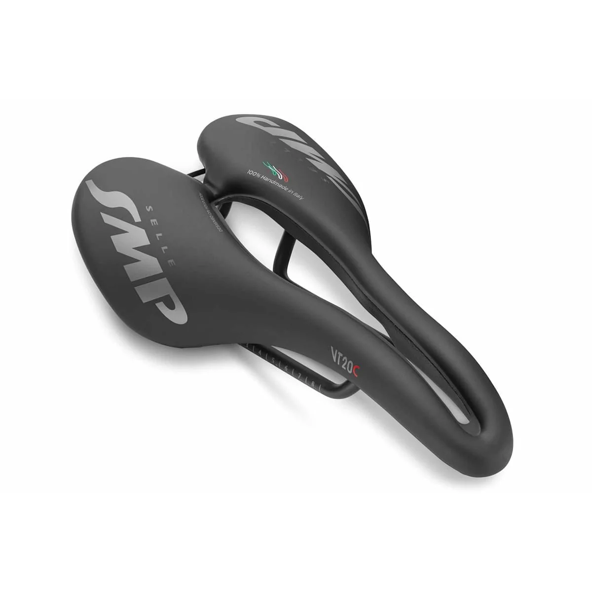 Siodełko SMP VT20C Szerokość 144 mm Szyny karbonowe Czarne