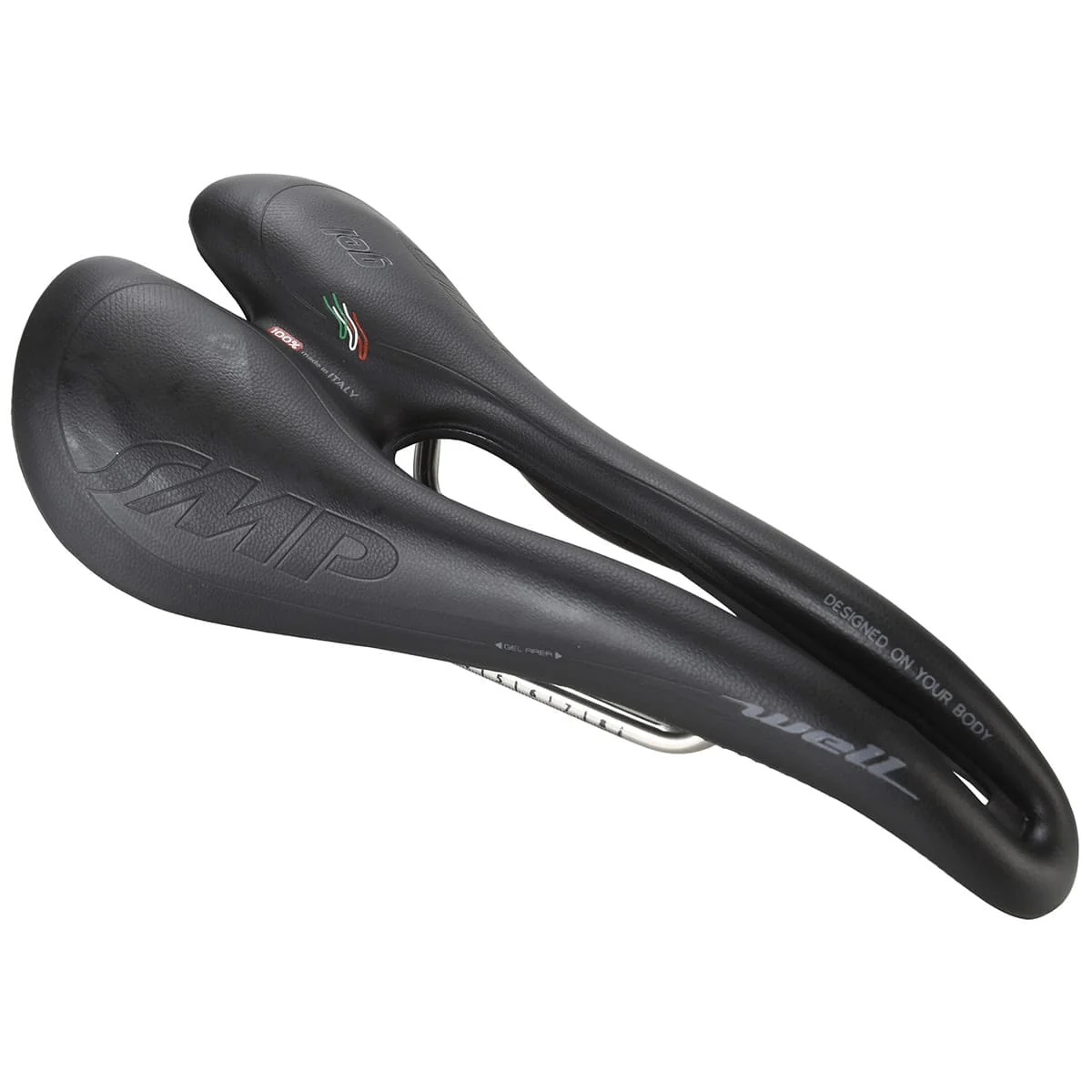 Siodełko SMP WELL GEL Szerokość 144 mm Stalowe szyny Czarny