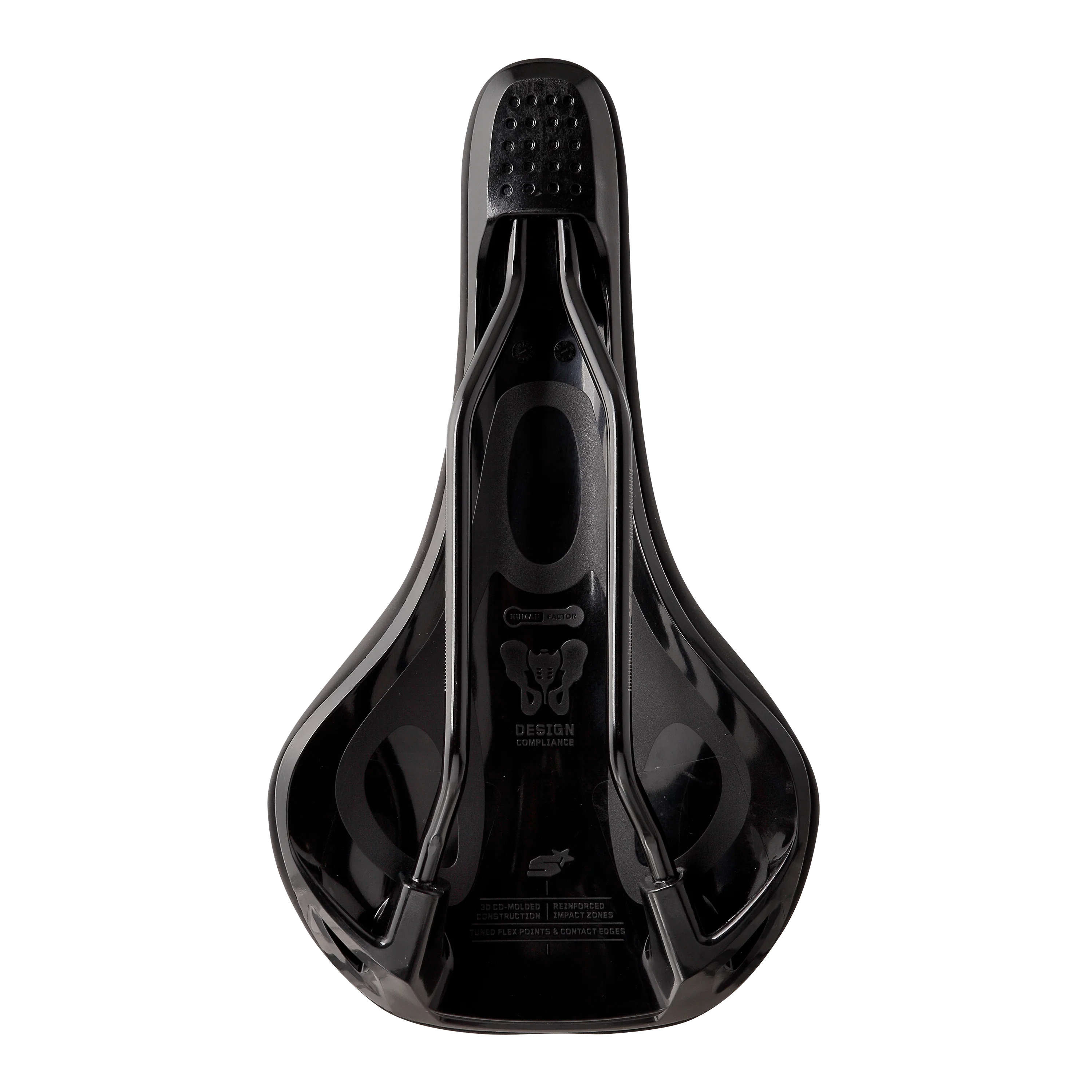 Siodełko SPANK OOZY 220 144 mm z szynami CrN/Ti czarne - Image 3