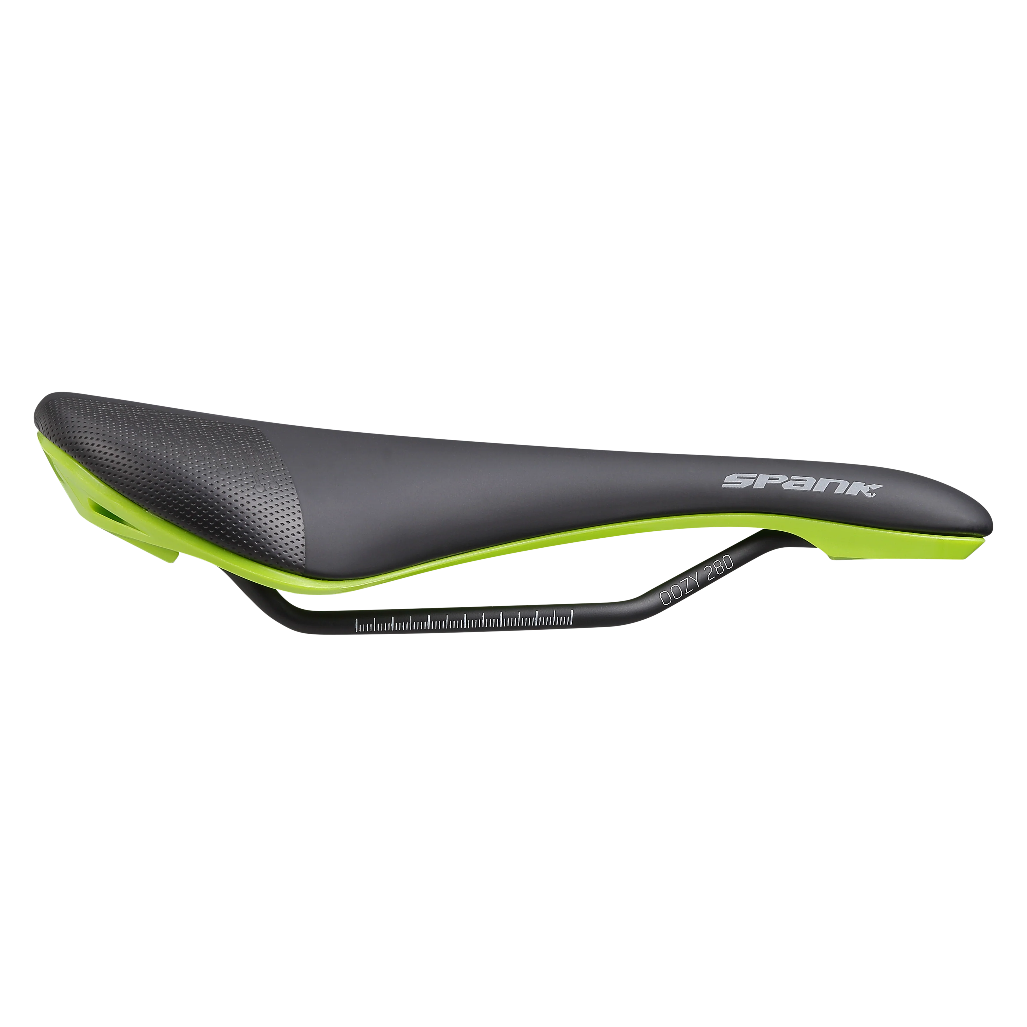 Siodełko SPANK OOZY 280 144mm Szyny CrMo Zielony