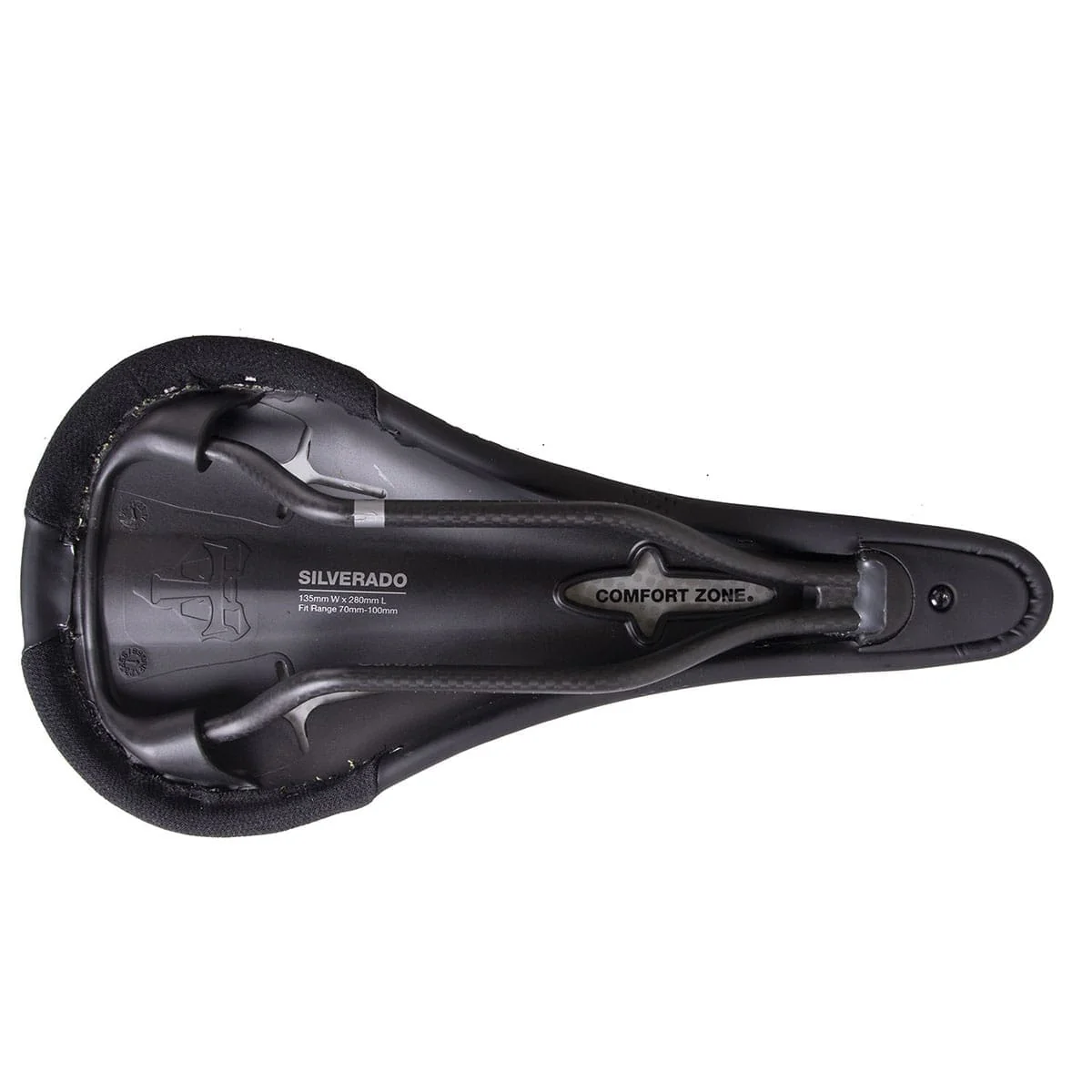 Siodełko WTB VOLT 135 mm z karbonowymi szynami, czarne - Image 4