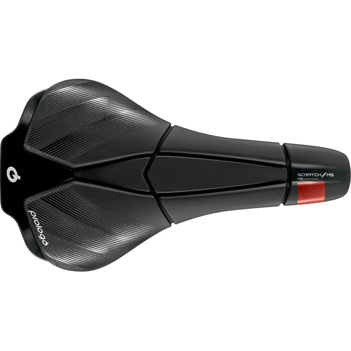 Siodło karbonowe PROLOGO SCRATCH M5 AGX RAILS o szerokości 140 mm, czarne