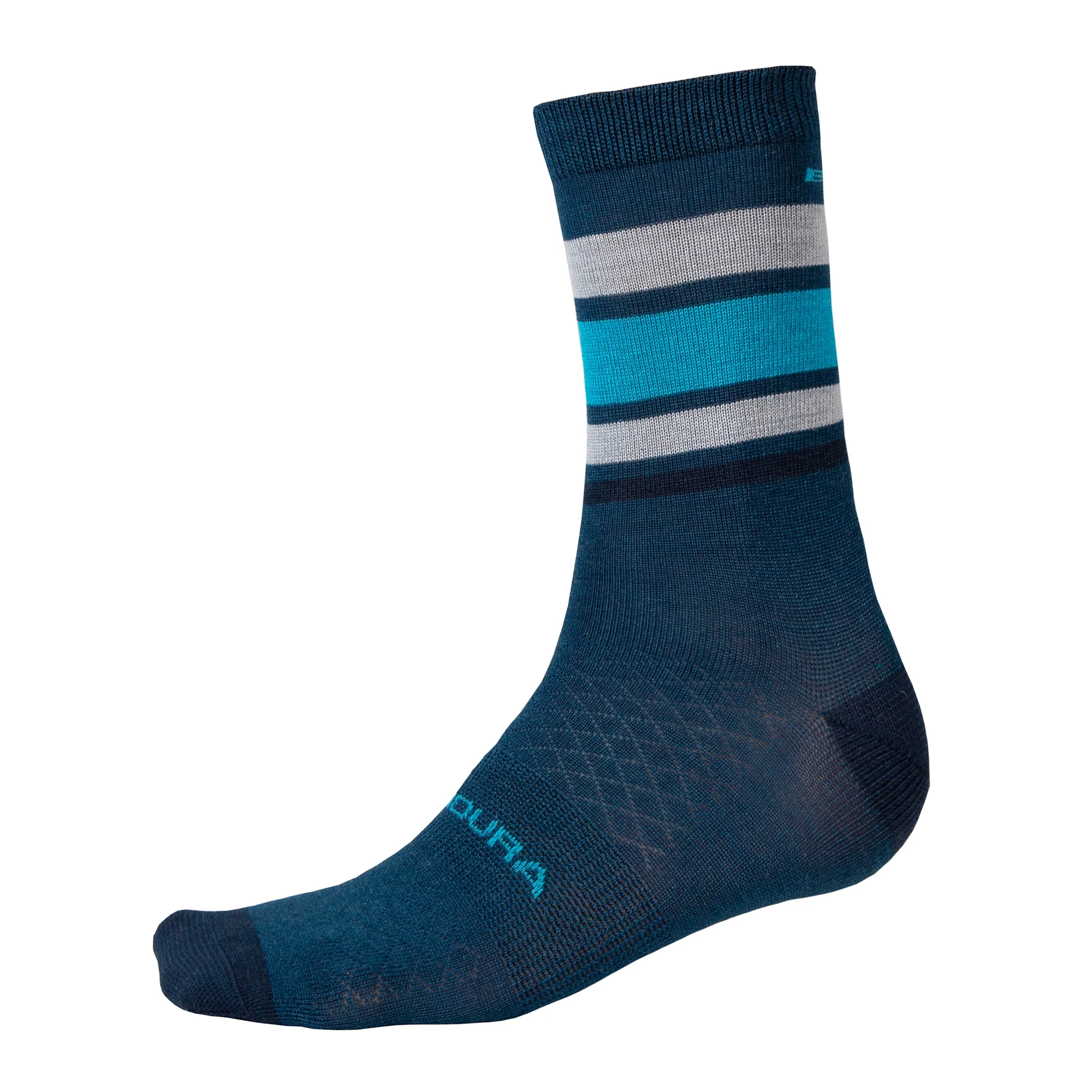 ENDURA BAABAA MERINO STRIPE Skarpetki niebieski