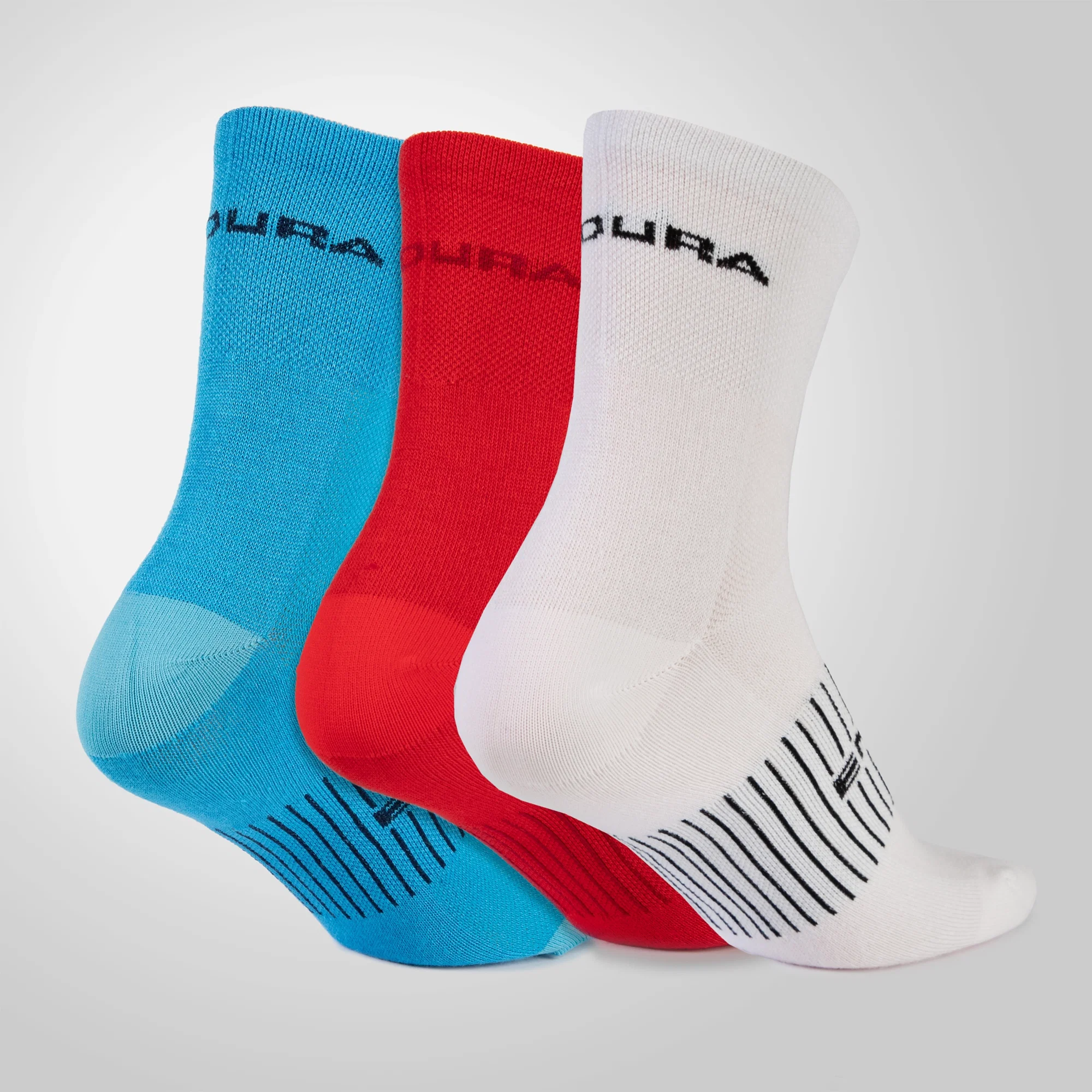 ENDURA COOLMAX RACE 3 pary skarpet biały/niebieski/czerwony - Image 2