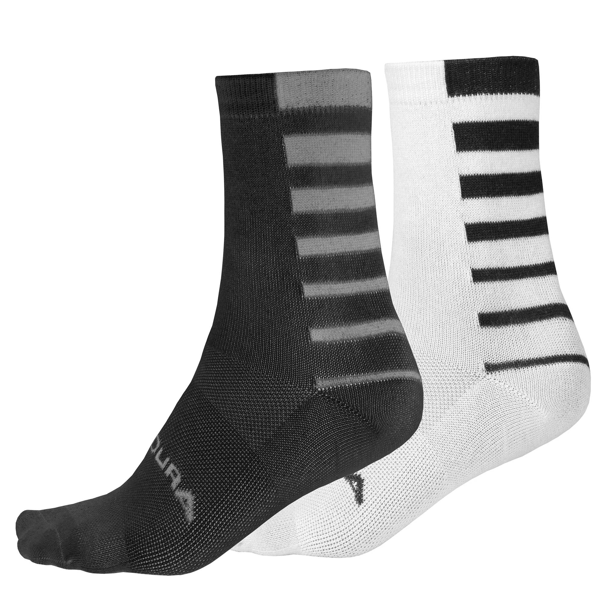Skarpetki ENDURA COOLMAX STRIPE 2 pary czarny/biały