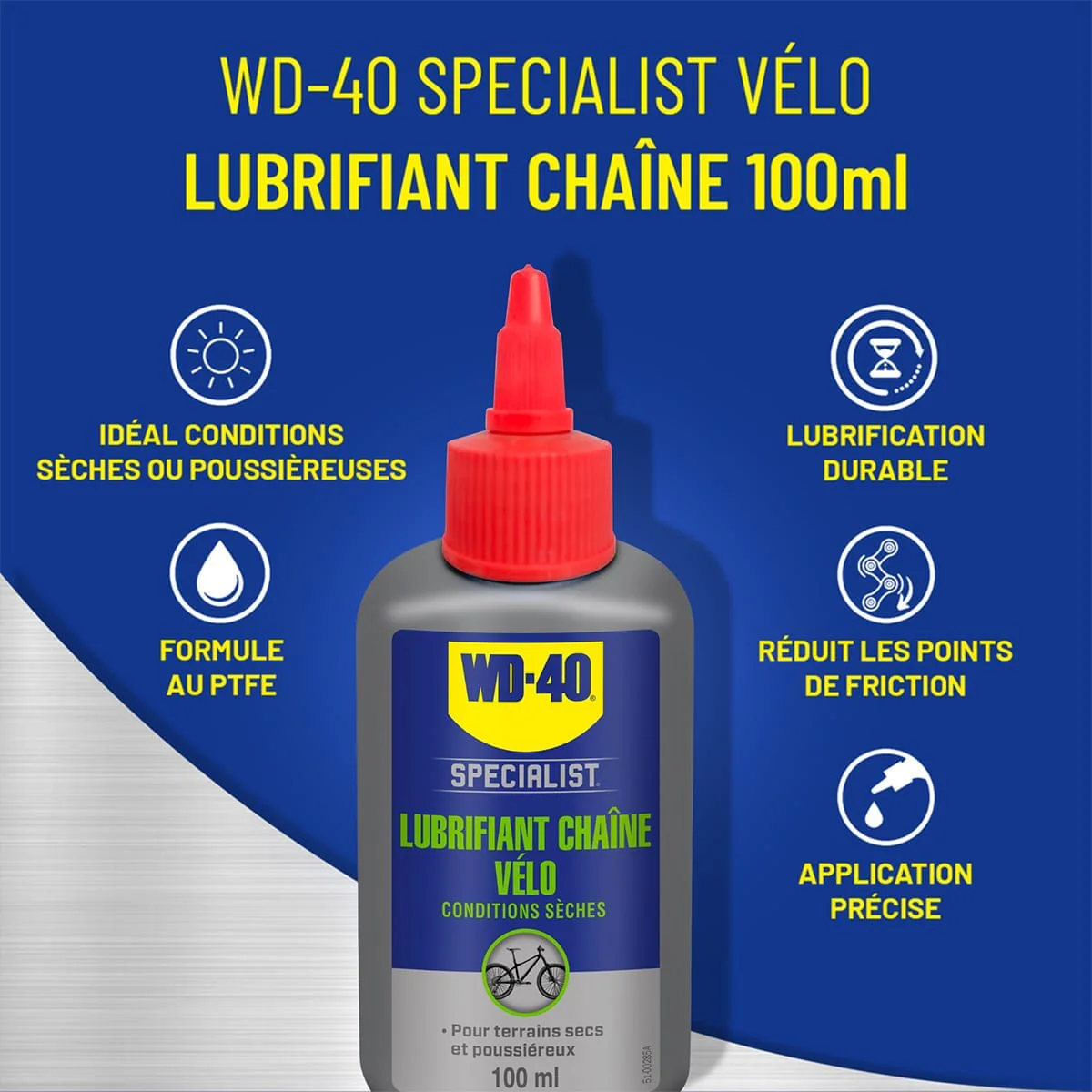 Smar do łańcuchów WD-40 SPECIALIST do suchych warunków (100 ml) - Image 3
