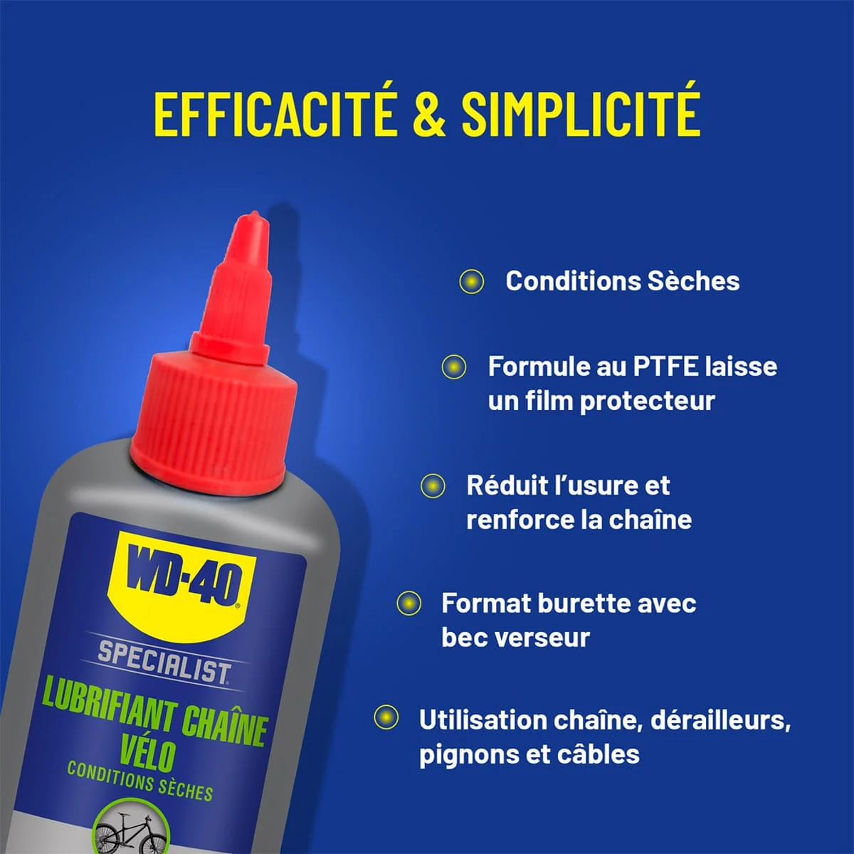 Smar do łańcuchów WD-40 SPECIALIST do suchych warunków (100 ml) - Image 4