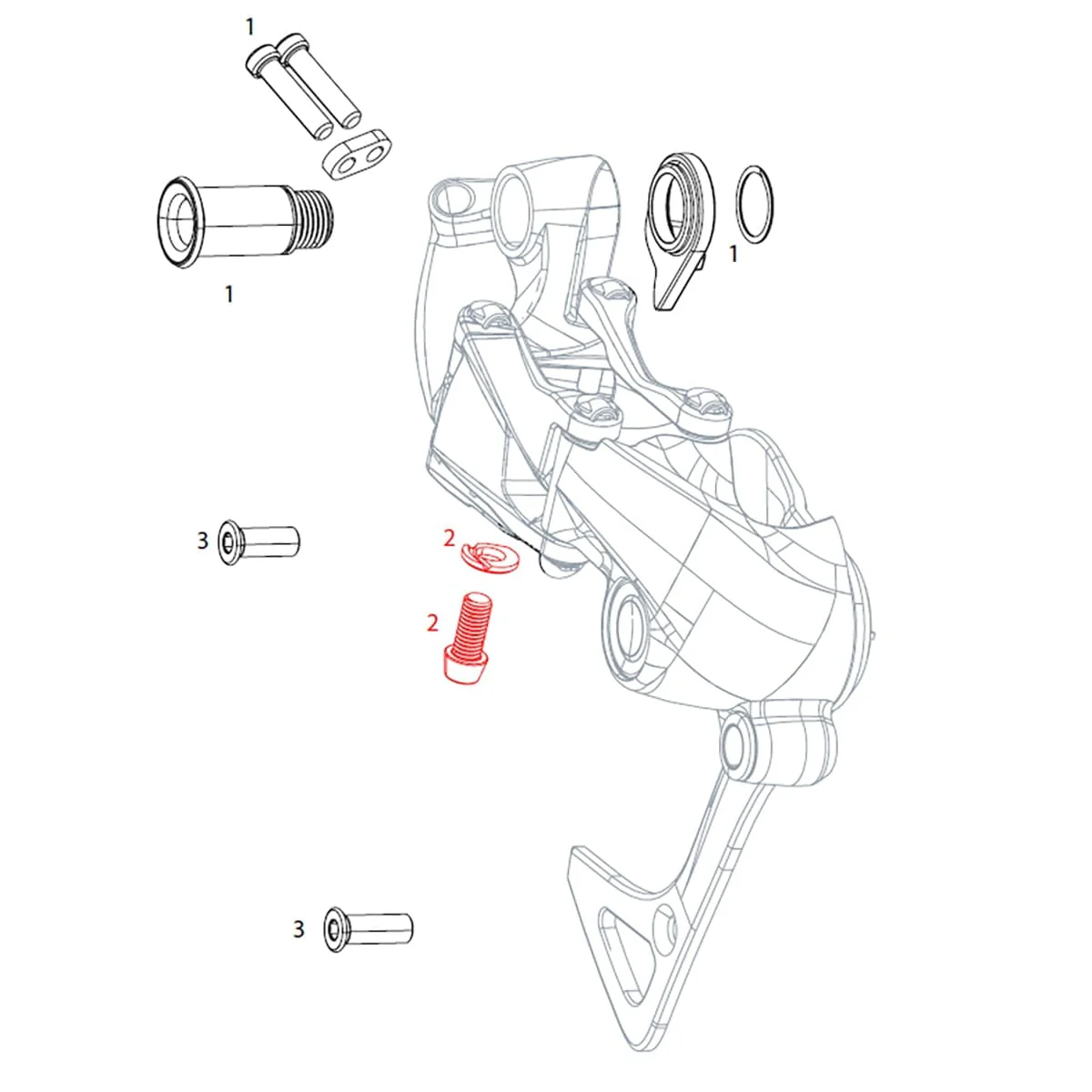 SRAM GX 1x11V Śruba linki przerzutki tylnej #11.7518.057.000