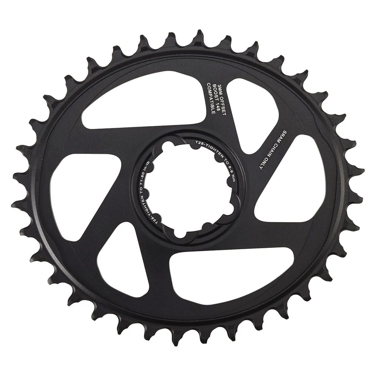 Tarcza łańcuchowa SRAM EAGLE OVAL X-SYNC2 BOOST 11/12V Direct Mount Offset 3mm Alu Mono Czarna - Image 2
