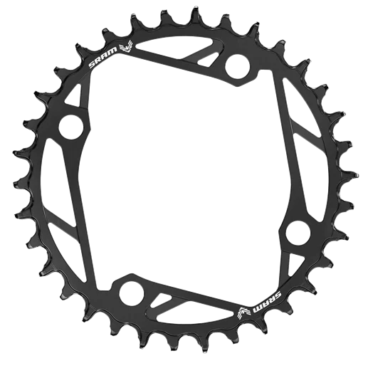 SRAM T-TYPE EAGLE 12V 4 otwory 104mm Alu Black Mono Chainring