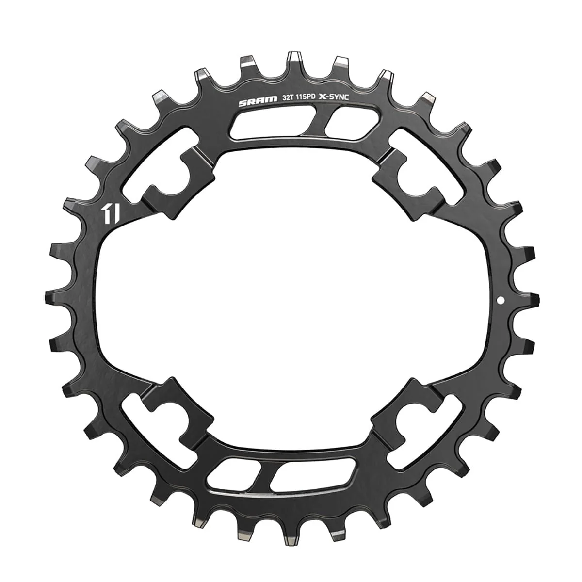 SRAM X-SYNC 11V 4-otworowa stalowa tarcza łańcuchowa Mono 94 mm, czarna