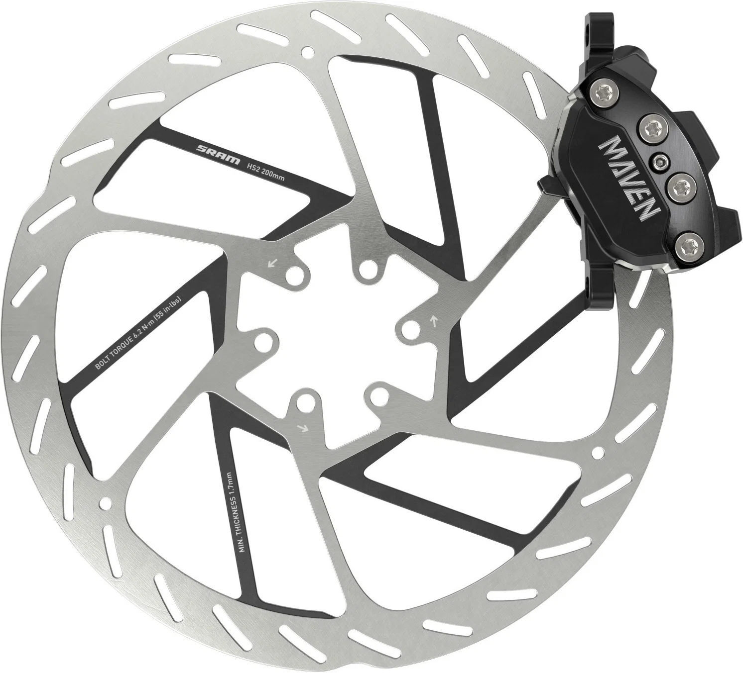Hamulec tylny SRAM MAVEN SILVER A1 czarny - Image 5