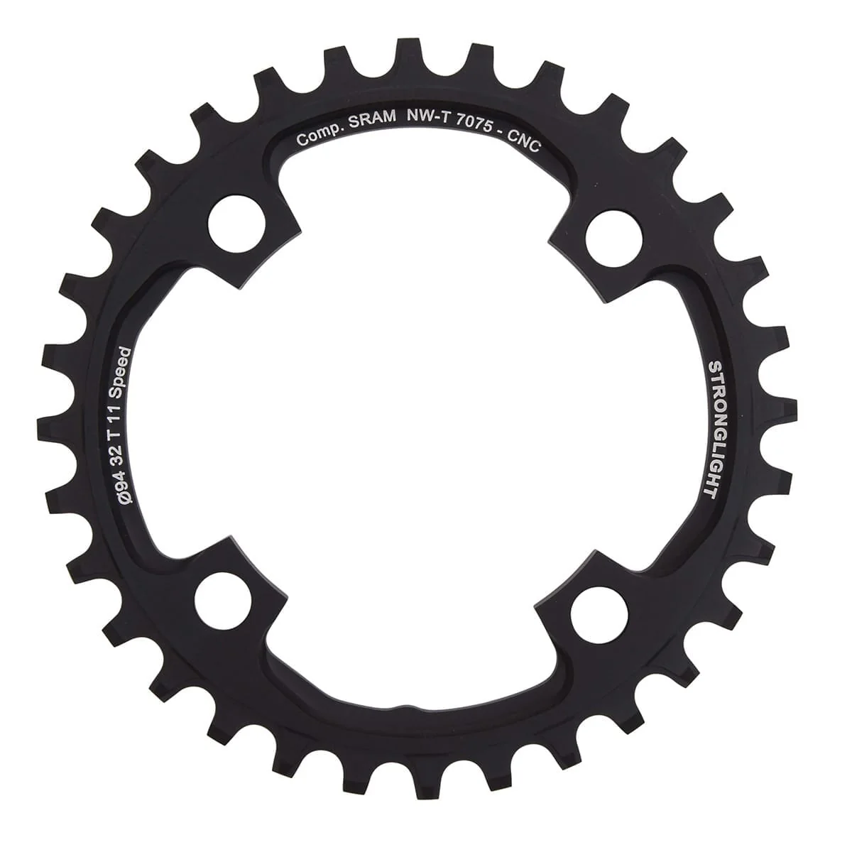 STRONGLIGHT ALU 7075 NARROW WIDE Sram X01 11V 4 Hole 94mm Mono Chainring