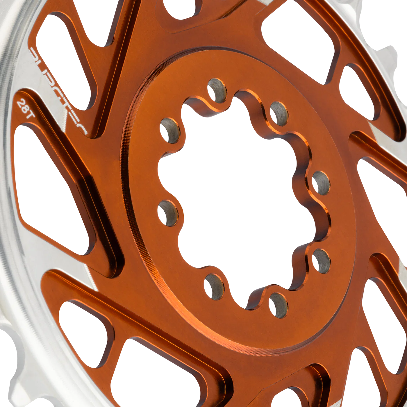 Tarcza łańcuchowa mono BURGTEC THICK THIN 12V BOOST Montaż bezpośredni 8 śrub typu T Wąski szeroki offset 3 mm Brąz - Image 4