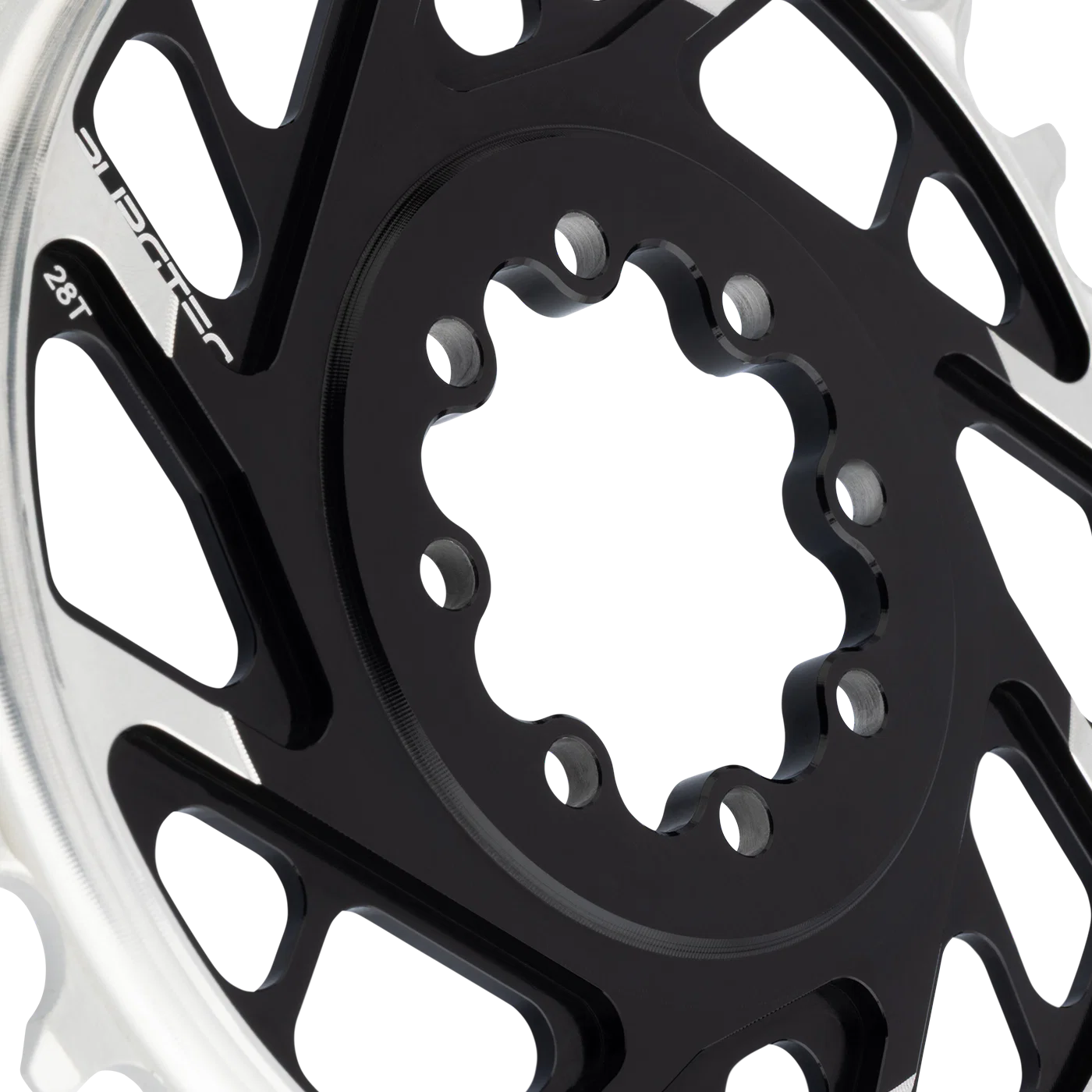 Tarcza łańcuchowa mono BURGTEC THICK THIN 12V BOOST montaż bezpośredni 8 śrub typu T wąski szeroki offset 3mm czarny - Image 3