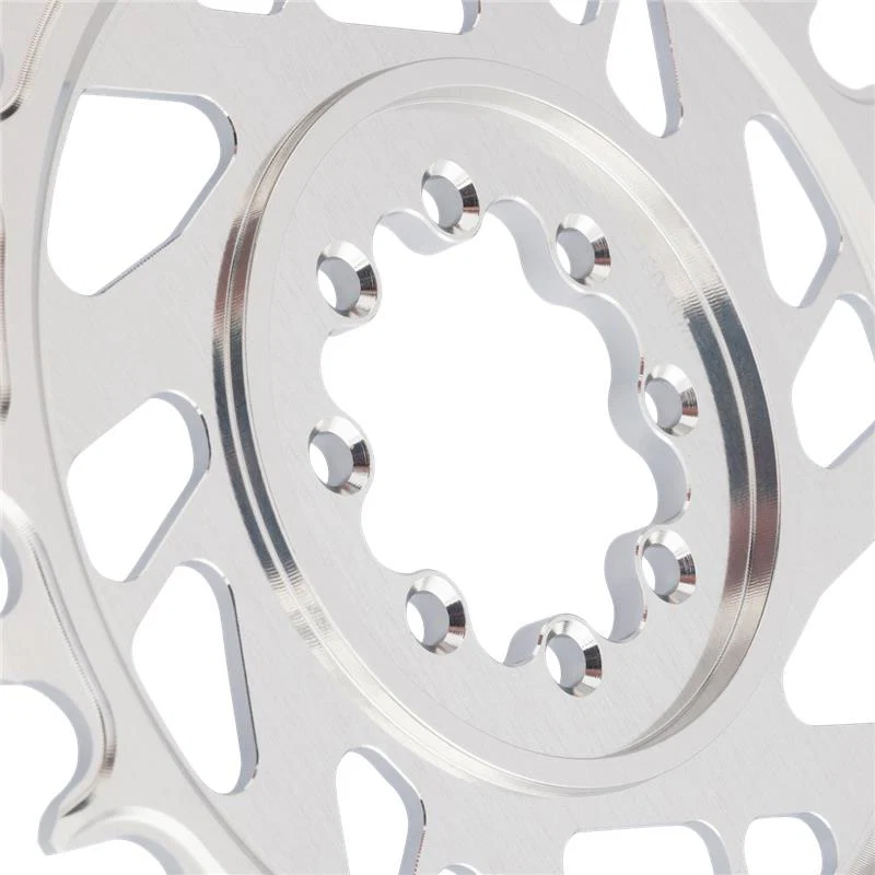 Tarcza łańcuchowa mono BURGTEC THICK THIN 12V BOOST montaż bezpośredni 8 śrub typu T wąski szeroki offset 3mm srebrny - Image 3