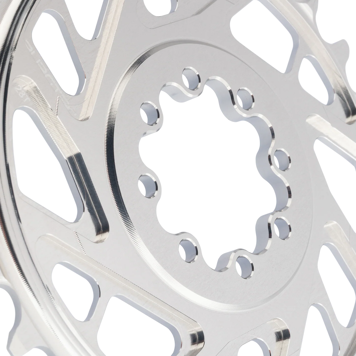 Tarcza łańcuchowa mono BURGTEC THICK THIN 12V BOOST montaż bezpośredni 8 śrub typu T wąski szeroki offset 3mm srebrny - Image 4