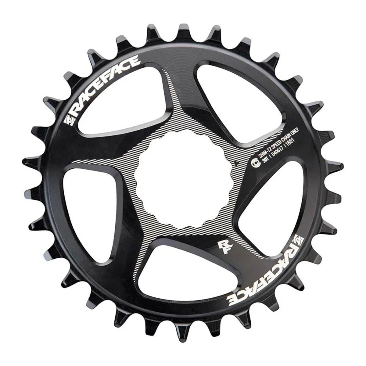 Tarcza łańcuchowa mono RACE FACE 12V do bezpośredniego montażu kompatybilna z SHIMANO, czarna