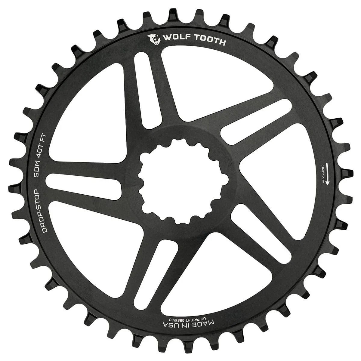 Tarcza łańcuchowa mono WOLF TOOTH 10/11/12V Sram Direct Mount Offset 6mm czarna