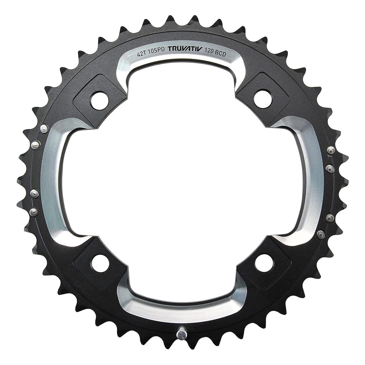 Tarcza łańcuchowa SRAM/TRUVATIV 10V 4 otwory 120 mm 39 Dts Alu czarna/srebrna Outdoor