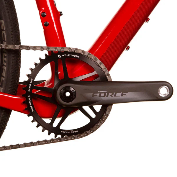 Tarcza mechanizmu korbowego WOLF TOOTH DROP-STOP ST GRAVEL DM 8 Screw Sram Black Mono Chainring - Image 2
