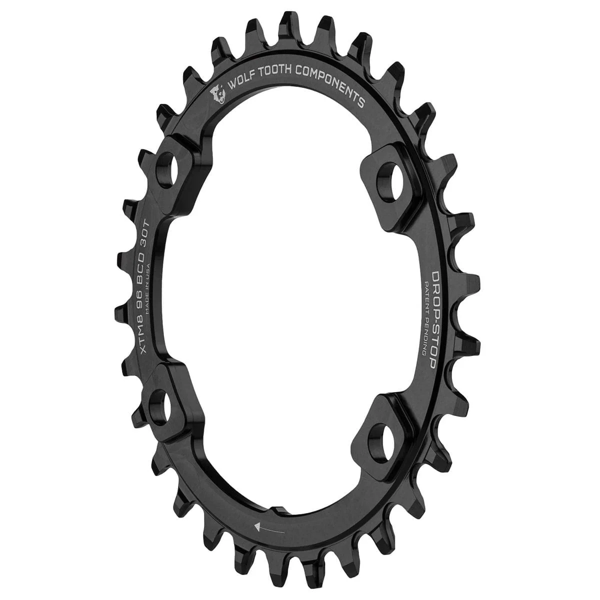 Tarcza łańcuchowa WOLF TOOTH 96 BCD 11V Shimano XT M8000/SLX M7000 4 otwory 96 mm czarna mono - Image 2