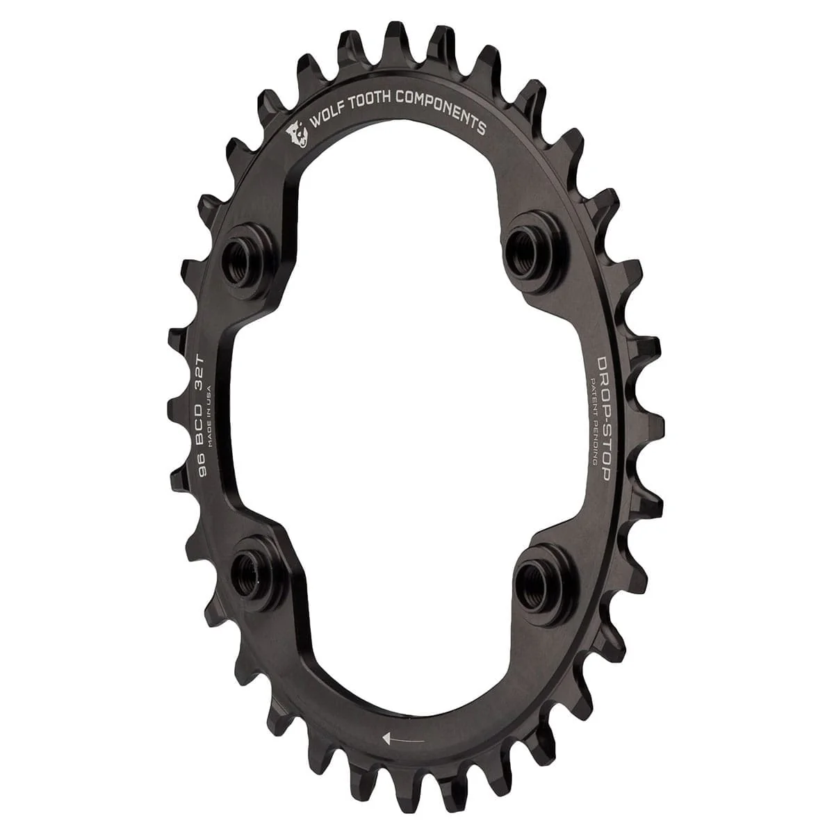 Tarcza łańcuchowa WOLF TOOTH 96 BCD 11V Shimano XTR M9000/M9020 4 otwory 96 mm czarna mono - Image 2